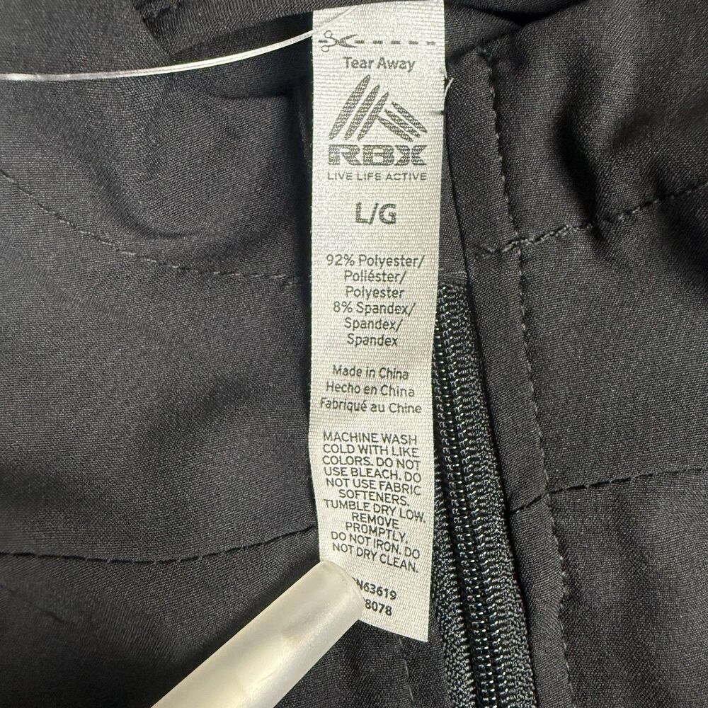 RBX Active Jacket Women's Size L Black Windbreaker Workout Full Zip Hood New - Picture 3 of 8